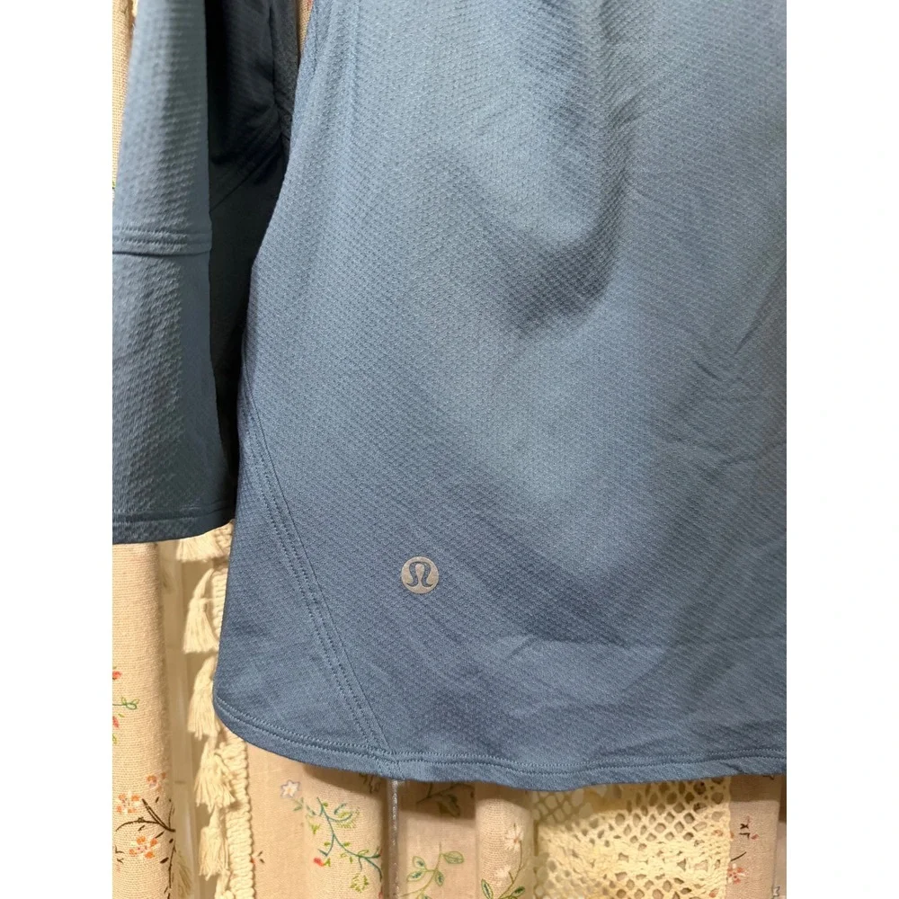 Lululemon Abrasion Resistant High Coverage Long Sleeve Shirt 10 Utility Blue